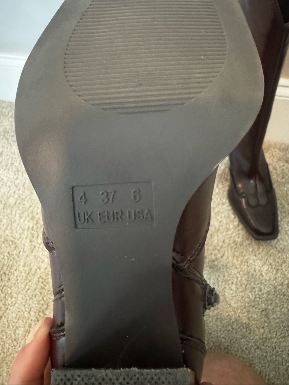 Primark burgundy tall western cowboy boots size 6 - Picture 8 of 12
